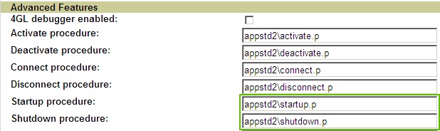 Progress AppServer Agent Procedures