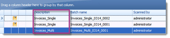 description column