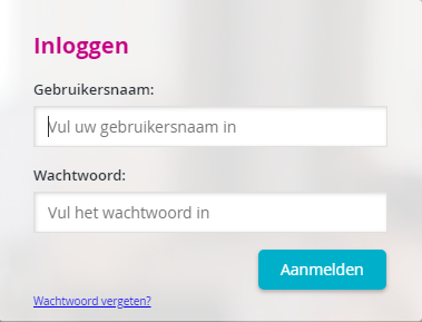 inlogvenster